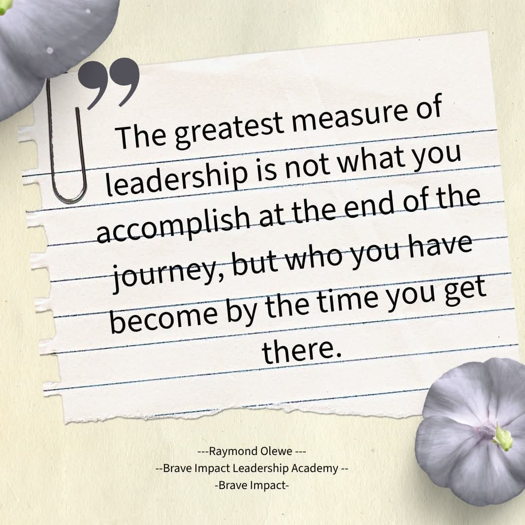 Leadership is about transformation and not destination - Story cover image